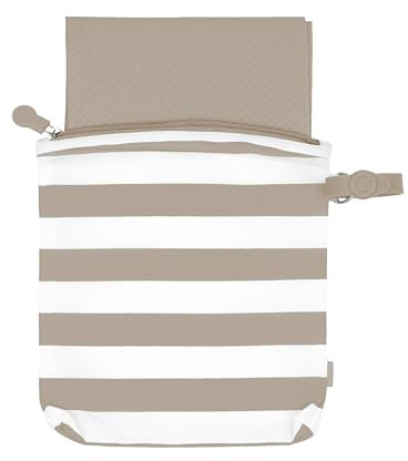 Ubbi On-The-Go Folding Changing Baby Mat with Carrying Bag, Soft and Comfortable Nappy Bag Accessory Must Have for Newborns, Easy to Clean, Portable Changing Pad, Taupe