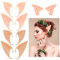 HOWAF Elfenohren Set, 5 Latex Ohren Spitzohren Feenohren Fairy Ears Weiche Spitzohren Elfen Kostüm Fairy Kostüm Damen Männer für Halloween Kostüm Anime Party Cosplay Zubehör Karneval Fasching Kostüm