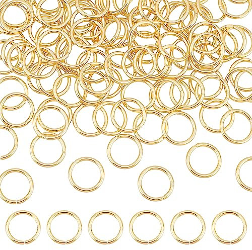 UNICRAFTALE 100 STK 304 Edelstahl offene Biegeringe 13 mm Runde Ringe Goldene Biegeringe Für Schmuckherstellung DIY Handwerk Ohrringe Armbänder Halsreifen Und Schlüsselanhänger