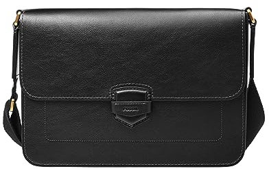 Fossil Herren Lennox Messenger Kuriertasche, Schwarz