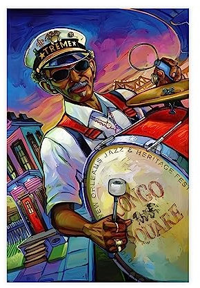 ETOMEY New Orleans Jazz Festival 2020 Poster 18 Leinwand Poster Schlafzimmer Dekor Sport Landschaft Büro Zimmer Dekor Geschenk ungerahmt 30 x 45 cm