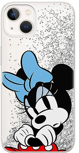 ERT GROUP mobile phone case for Apple Iphone 13 original and officially Licensed Disney pattern Minnie 077 optimally adapted to the mobile phone, with glitter overflow effect