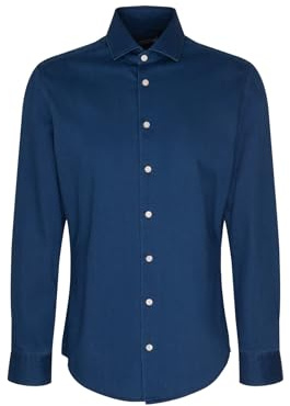 Seidensticker Herren Casual Hemd - Slim Fit - Bügelleicht - Kent-Kragen - Langarm - 100% Baumwolle