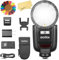 Godox V1 Pro S V1Pro S Runden Kopf Kamera Blitz für Sony Blitzgerät Speedlite Speedlight,76 Ws 2,4 G TTL 1/8000 HSS, 500 Blitze mit voller Leistung,1,3 s Wiederaufladezeit, 2980 mAh Lithium-Ionen-Akku