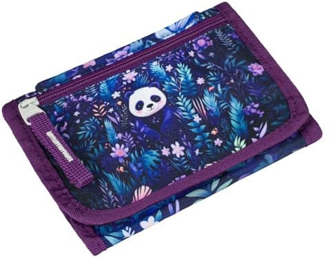 Baagl Brustbeutel Kinder - Geldbörse für Mädchen - Geldbeutel, Mini Portemonnaie, Kleingeld Münzbörse (Jungle Panda)