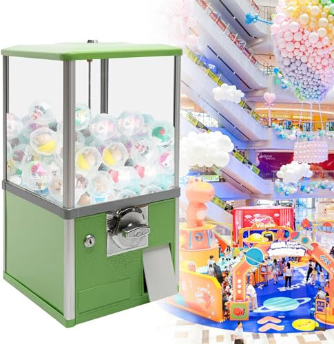 ZIXIAOS Máquina Expendedora De Dulces Máquina Expendedora Dispensador Comercial De Chicles Máquina Expendedora Estable para Fiestas De Cumpleaños para Niñas En Varias Ocasiones,Green