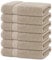 BANANALU 6 Badetücher 70x140 cm 100% Baumwolle Badetuch Duschtuch Taupe