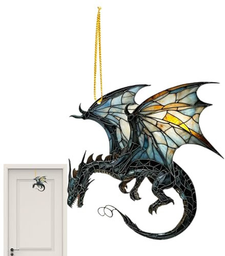Acryl Fenster Anhänger Drache Drache Kunst Dekoration Multifunktionale Wanddeko für Balkon Fenster Wand Garten