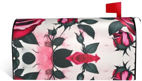 Sipeigyd Briefkastenabdeckung mit blühenden Rosenblüten – einzigartig gestaltetes Outdoor-Wohnaccessoire, perfekt für Standard-Briefkästen in US-Größe