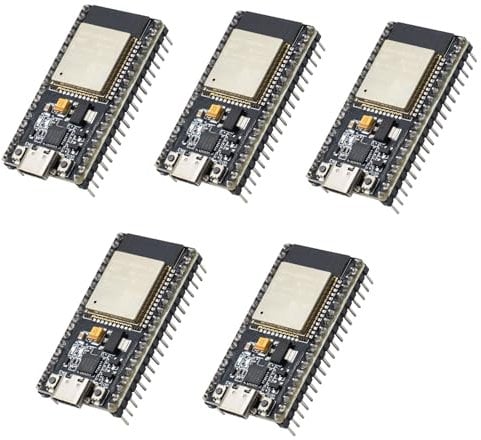 Für ESP32 Entwicklungsboard, QIQIAZI für ESP32 ESP32S Typ-C 2,4 GHz WiFi + Bluetooth Dual-Mode Modul mit CP2102-Chip für Arduino IDE(5 Stück)