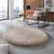 Taracarpet Shaggy Hochflor Langflor Teppich Twilight Luxus Qualität aus Belgien geeignet fürs Wohnzimmer Schlafzimmer und Kinderzimmer 6611 beige 200x200 cm rund