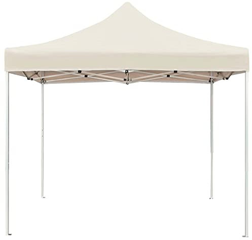 Tent Carport, pergola, tente de cuisine, tente de fête, professionnelle, pliable, en aluminium, 2 x 2 m, crème, pour terrasse, événements, jardin, camping