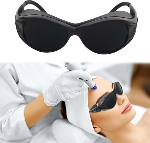 lurora2021 Red Mitochondria Protective Glasses Laser Protective Glasses IPL 380-700nm UV Safety Glasses Red Light Safety Glasses Infrared Safety Glasses UV Protective Glasses for Red Light Therapy