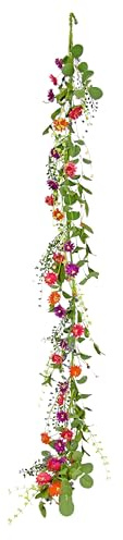 Künstliche Blütengirlande 150 cm Kunstblume Margerite Gänseblümchen Ranke Floristik Floristenbedarf Tischdeko Hochzeit Wanddeko Girlande Deko AST Basteln Hängende Rebe Hochzeit Party Garten Festival
