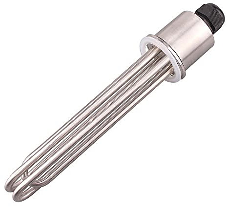 BDAYEK Pièces de Chauffe-Eau Thermoplongeur for Brassage SUS304 2 TRI Clover OD64MM Bride 220V 380V 3KW 4.5KW 6KW 9KW 12KW Élément Chauffant Réservoir d'eau (Couleur : 9kw L290MM)(9kw L290mm)