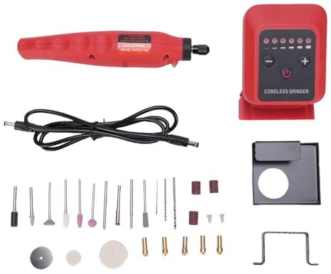 Small Cordless Grinder, Rechargeable Battery Powered Drill, Tool Electric Die for Furniture Assembly Drilling Wood Carving