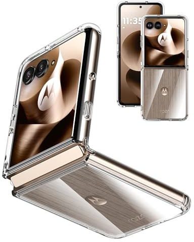 Cresee Hülle für Motorola Razr 60 Ultra/Razr 70 Ultra, Transparent Harte Rückseite + Weiche TPU Bumper Dünn Handyhülle Stoßfest Schutzhülle Cover für Moto Razr 60 Ultra/Razr 70 Ultra, Clear