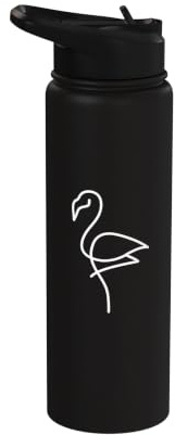 Minimalist Flamingo One-Line Art Flamingo Lover Stainless Steel Insulated Water Bottle
