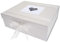 White Cotton Cards Alphabetics, Large Keepsake Box, Grey Heart, White Board, Multi-Colour, 27.2 x 32 x 11 cm