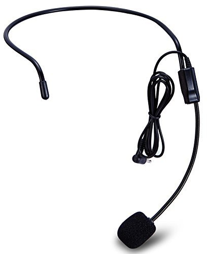 SHIDU Micro-Casque Filaire pour amplificateur Vocal Micro-Casque pour Haut-Parleur Enseignement Réunion Guide Touristique des Ventes Haut-Parleur
