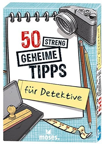 moses. 30240 50 streng geheime Tipps für Detektive | Kinderbeschäftigung | Kartenset