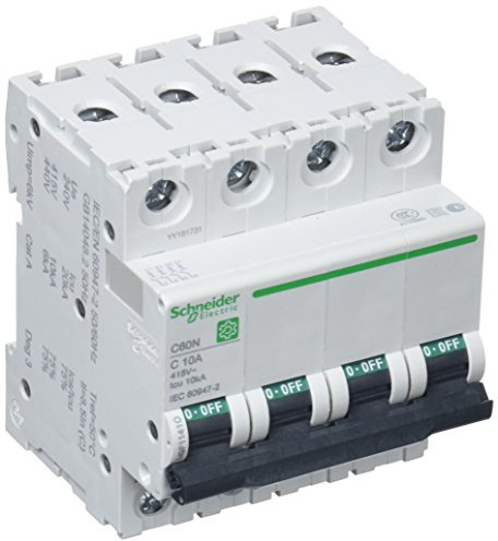 Schneider M9 °F11410 Multi 9 OEM LS Circuit Breaker C60 N 4 Pin 10 A C Char. 10KA IEC60947-2