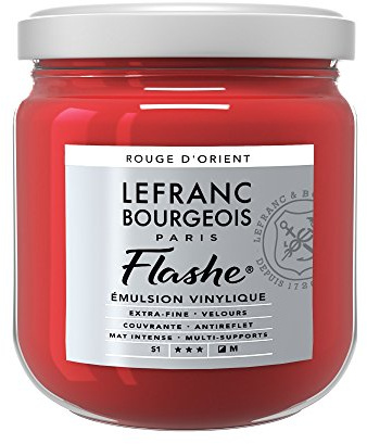 Lefranc & Bourgeois Artists Vinyl Acrylic Extra Fine Vinyl, Orientrot, 400ml Topf - Vinylfarbe