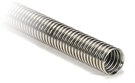 SMO-KING Edelstahlflexrohr 0,5 m für Giga-Smo 4 L & Big-Old-Smo (ab 2025) | Edelstahl V2A Ø 25 mm innen | Flexibel biegbar, beidseitig gebördelt | Für Kaltrauchgenerator, Grill, Smoker, Räucherofen