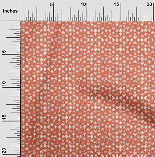 oneOone Viskose-Jersey Stoff Pfeil & Diamant Geometrisch Stoff Meterweise Bedrucken 60 Zoll Breit