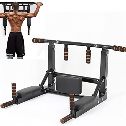 Sinbide Barre de Tractions Mural, Équipement de Fitness, Multi-Grip Pull Up Bar, Barre de Fitness Fixée au Mur, Barres de Traction entraînement Multifonctionnel