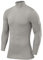 PowerLayer Kompressionsshirt Herren - Compression Shirt Funktionssshirt Langarm - Laufshirt Herren - Mock Neck Sportshirt - Longsleeve Oberteil Unterziehshirt - Grau, M
