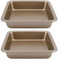 Teglia da forno 22x22x4 . 6cm Teglia da forno a forma quadrata Teglia da forno in acciaio al carbonio Teglia da forno antiaderente Teglia da formaggio Teglia per pizza Vassoio(Oro)