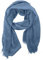 JOPHY & CO. Sciarpa Donna Uomo Elegante Leggera Morbida a Stola Rettangolare in Fibra di Bambù a Tinta Unita o Fantasia Colori (Jeans)