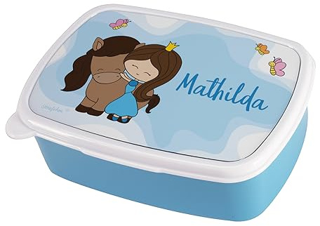 Striefchen® Brotdose für Mädchen mit Wunschnamen - Geschenkidee zur Schuleinführung Prinzessin