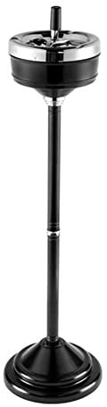 JTYX Cendrier sur Pied avec Couvercle en Acier Inoxydable à Hauteur réglable, Coupe-Vent Contemporain, cendriers de terrasse extérieurs Hauts pour Cigarettes