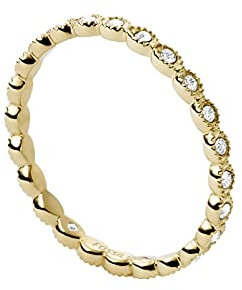 Fossil Ring Für Frauen Vintage Iconic, Höhe: 1,9mm Gold-Edelstahl-Ring, JF03749710
