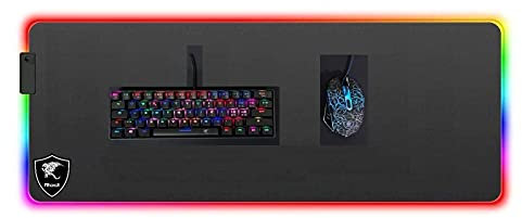 Tastiera da gioco con layout italiano Combo mouse Tastiera da gioco USB retroilluminata con retroilluminazione RGB + 2400 DPI 6 pulsanti Mouse da gioco LED ottico + tappetino per mouse RGB XXL