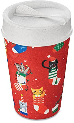 Koziol Gobelet isotherme Iso To Go Happy Cat, gobelet isolant, plastique, 400 ml