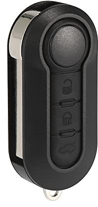 X AUTOHAUX 3 Key Buttons Remote Control Fob Key Case Shell for 500 Black