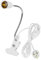 Wasserquelle E27 Clip Desk Lamp Clip on Light Bulb Holder with Switch UK Plug Flexible E27 Light Fitting Base 360° Socket Screw Lamp Holder for Bedside Offices (20CM, White)