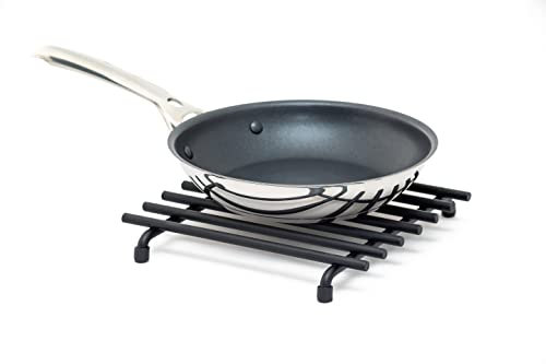 simplywire – Salvamanteles de Metal – Resistente al Calor – Protector para la encimera de la Cocina – Cuadrado - Negro