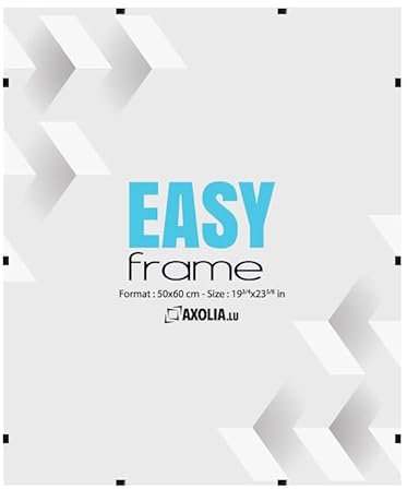 Axolia Cadre Photo 50x60 cm - Sous Verre - Verre minéral - Décoration murale - Easy Frame