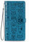 Fertuo Case for Apple iPhone 14 Pro, Premium Leather Wallet Case with Cute Cat Dog Embossed Pattern [Card Slots] [Kickstand] [Inner TPU Shell] Flip Cover for Apple iPhone 14 Pro, Blue