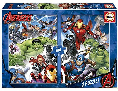 Educa - Puzzleset 100 Teile | Marvel Avengers. Puzzle für Kinder ab 6 Jahren, Superhelden (19679)