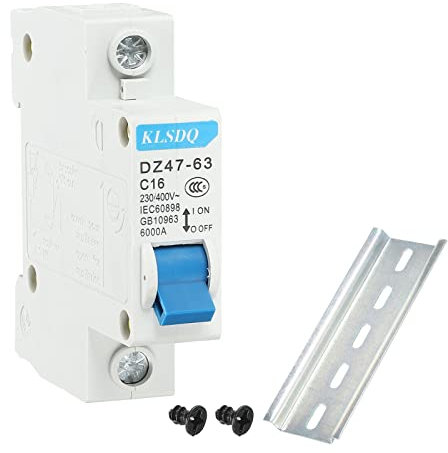 sourcing map Leitungsschutzschalter Niederspannung AC 16A 230/400V 1 polig DIN DZ47-63 C16