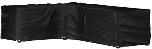 vidaXL Gartenmöbel Abdeckung, Abdeckplane Wasserdicht UV-beständig, Schutzhülle in L-Form mit 18 Ösen, Garnitur Schutzhaube Abdeckplane für Rattanmöbel, 220x285x80cm