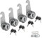 Bohaner 4 x16mm Cabinet Locks Security Mailbox Locks Keyed Cylinder Cam Locks Tool Box File Cabinet Desk Drawer with 8 Alike Keys