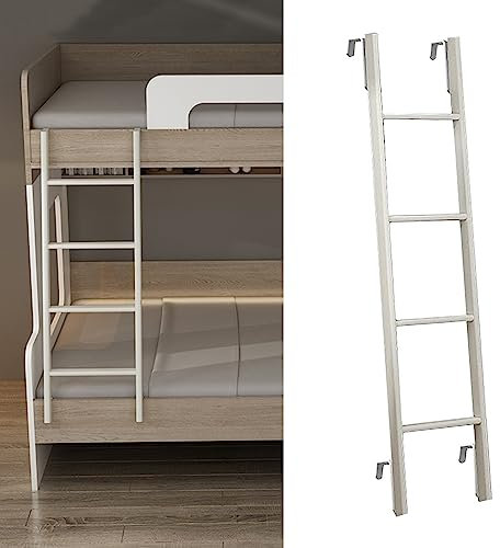 Scaletta Letto a Castello Scala per Letto a Castello Regolabile, Scala per Letto Antiscivolo in Ferro Metallico 4/5 Gradini, Scale a Castello Verticali per Camper con Ganci, Scala per Dormitorio per L