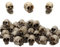 CEZKFH 20 Stück Totenkopf Deko, Totenkopf Set Mini Totenkopf Figur, Mini Schädel Totenkopf Modell Totenschädel Deko, Für Spukhaus, Halloween Horror Party, Dekoration Für Halloween