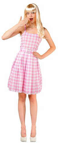 EUROCARNAVALES Costume da Barbie a quadri per donna